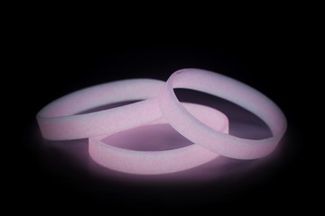 Colored latex glowing light-bracket bracelet