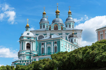 Fototapeta na wymiar The Cathedral Church of the Assumption in Smolensk, Russia.