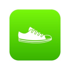 Canvas sneaker icon digital green for any design isolated on white vector illustration