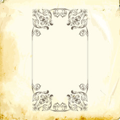 Vector baroque of vintage elements for design. 
