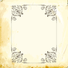 Vector baroque of vintage elements for design. 