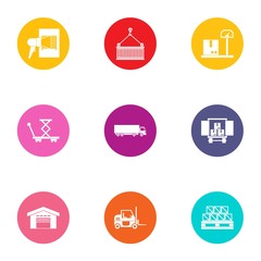 Prompt delivery icons set. Flat set of 9 prompt delivery vector icons for web isolated on white background