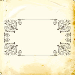 Vector baroque of vintage elements for design. 