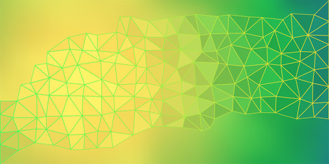 Yellow Green Low Poly Vector Background