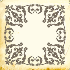 Vector baroque of vintage elements for design. 