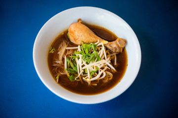 Thai dark broth meat soup