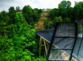 Fribourg, vue sur le Pont du Gottéron, Suisse