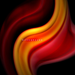 Fluid mixing colors vector wave abstract background design. Colorful mesh waves