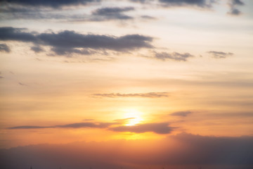 Fototapeta na wymiar Sunset sky in the clouds