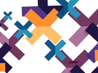 Obraz premium Multicolored abstract geometric shapes, geometry background for web banner