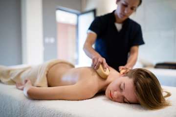 Fototapeta na wymiar Thai massage therapist treating patient
