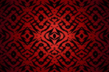 Red tribal shapes pattern
