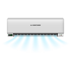 Realistic air conditioning, air conditioner vector illustrations.