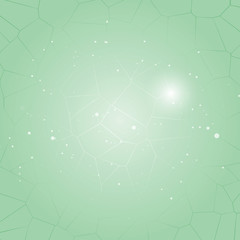 Created crystallize line green abstract background