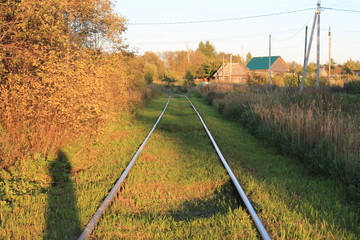 Дорога вечер деревня осень