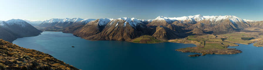 Lake Coleridge vom Peak Hill - Südinsel von Neuseeland