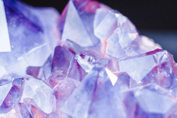Crystal stone macro mineral surface