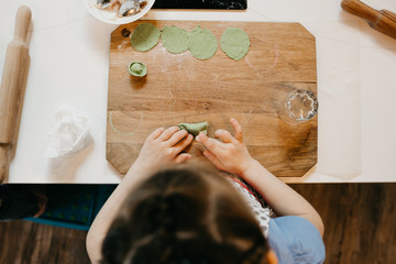 Master class on cooking, pasta, dumplings in a beautiful kitchen for children