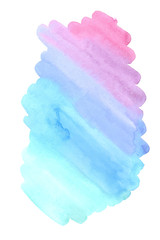Colorful blue violet pink wet brush paint vector card for text design, wallpaper.