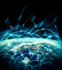 Earth from Space. Best Internet Concept of global business from concepts series. Elements of this image furnished by NASA. 3D illustration