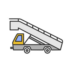 Stair truck color icon