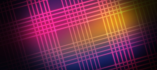 Obraz premium Neon background, cage of light rays