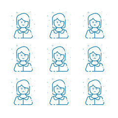 Famale user icon set