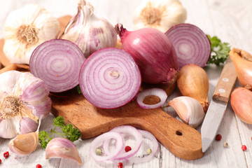 onion and garlic