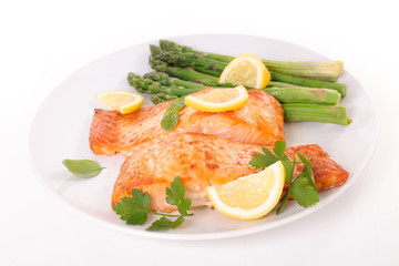 grilled salmon and asparagus