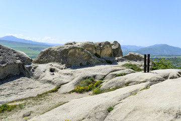 View of the ancient rock city of Uplistsikhe, Georgia