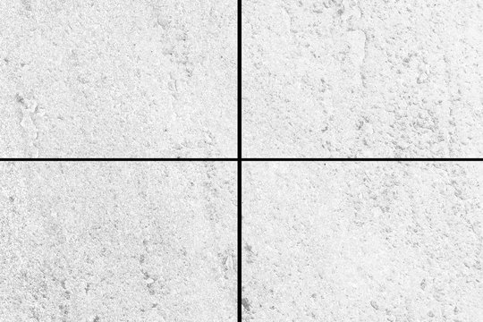 White stone floor tile pattern and seamless background