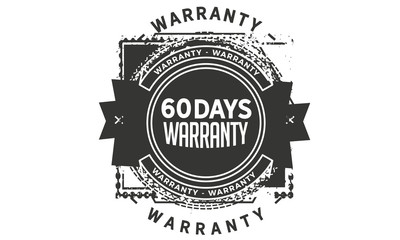 60 days warranty icon vintage rubber stamp guarantee