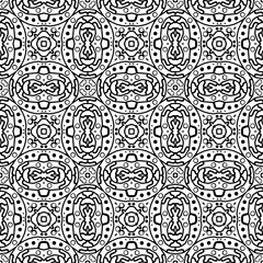 Seamless contour pattern in ethnic style