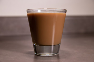 Glass of Cold Coffee with Milk