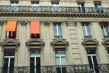 Obraz premium May 22, 2018 Paris, France. Architecture of Paris, fragments of facades of the buildings