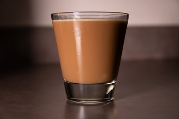 Glass of Cold Coffee with Milk