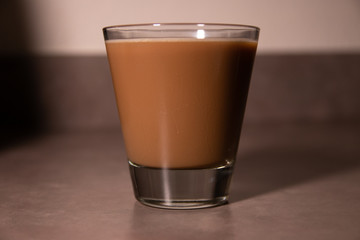Glass of Cold Coffee with Milk