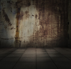 grunge metallic interior
