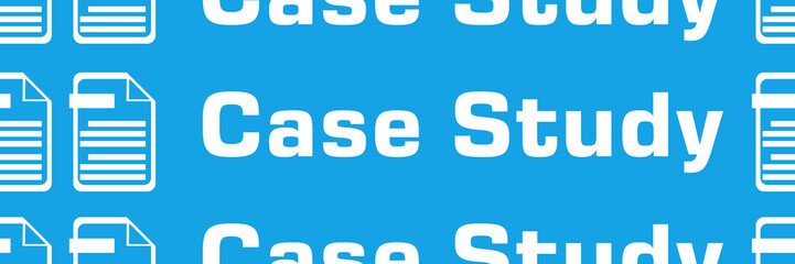 Case Study Blue Repeated Text Symbol 