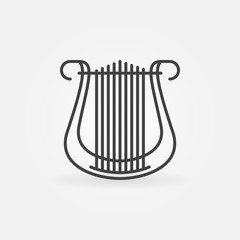 Lyre vector concept icon in thin line style