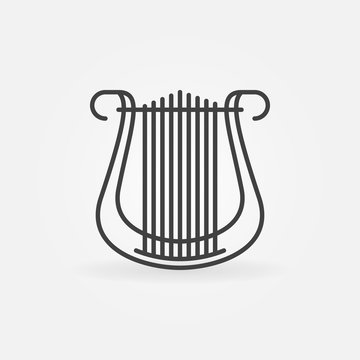 Lyre vector concept icon in thin line style
