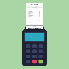 sportswear receipt printed template, paper financial check. vector illustration