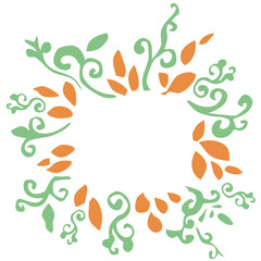 elegance floral illustration frame