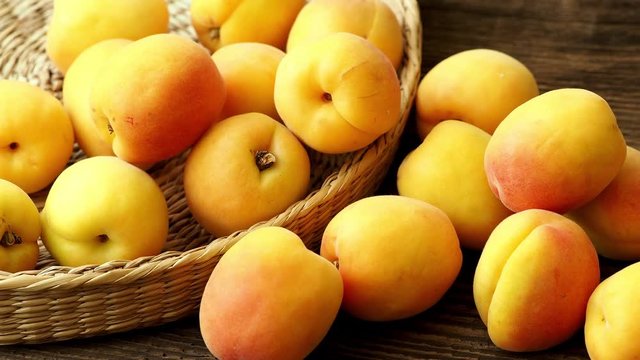 Ripe apricots. Food for a vegan and a vegetarian. Diet, detox, food concept.