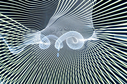 Luminography abstract background. LED light show