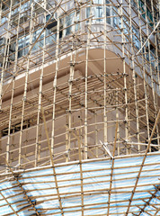 In Hong Kong and China and other parts of Asia, bamboo is often used for scaffolding for real...
