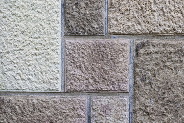 Stone block wall pattern and seamless background