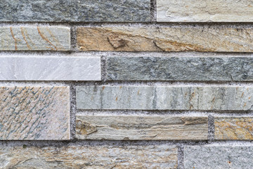 Stone block wall pattern and seamless background