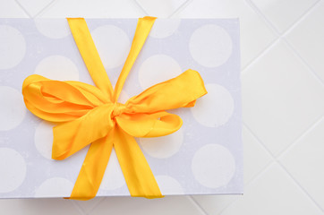 beautiful gift box on a black background, box for an original gift