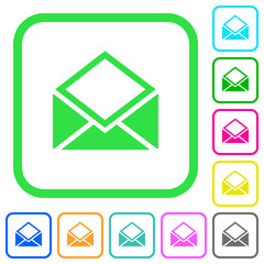 Open mail vivid colored flat icons